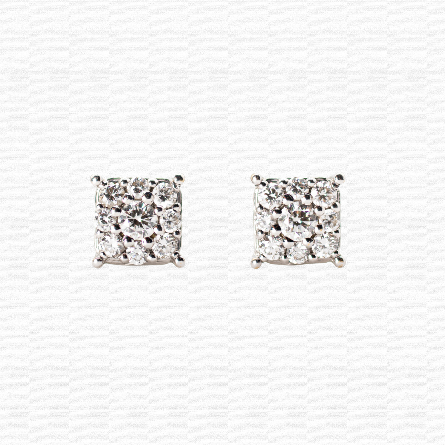 Orecchini Pavé Quadrati