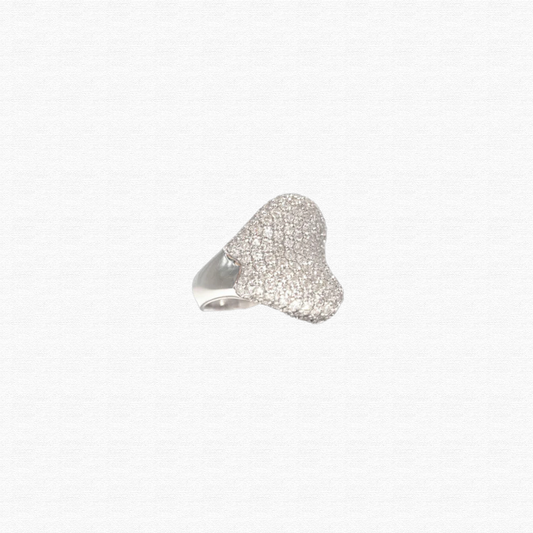 Anello Wave Pavé