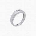 Anello Fascia Lucida Bianco